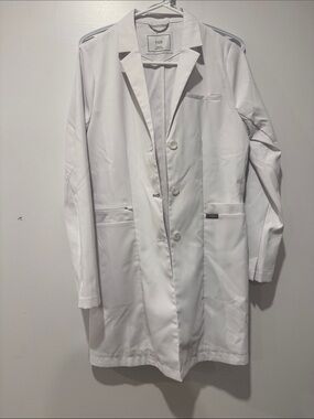 FIGS Women's White Tailored Lab Blazer